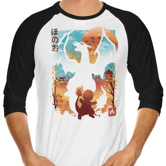 Crimson Sky - 3/4 Sleeve Raglan T-Shirt