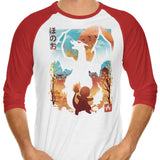 Crimson Sky - 3/4 Sleeve Raglan T-Shirt