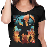 Crimson Sky - Women's V-Neck