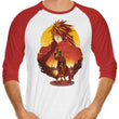 Crimson Sunset - 3/4 Sleeve Raglan T-Shirt