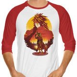 Crimson Sunset - 3/4 Sleeve Raglan T-Shirt