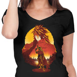 Crimson Sunset - Women's V-Neck