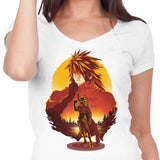 Crimson Sunset - Women's V-Neck