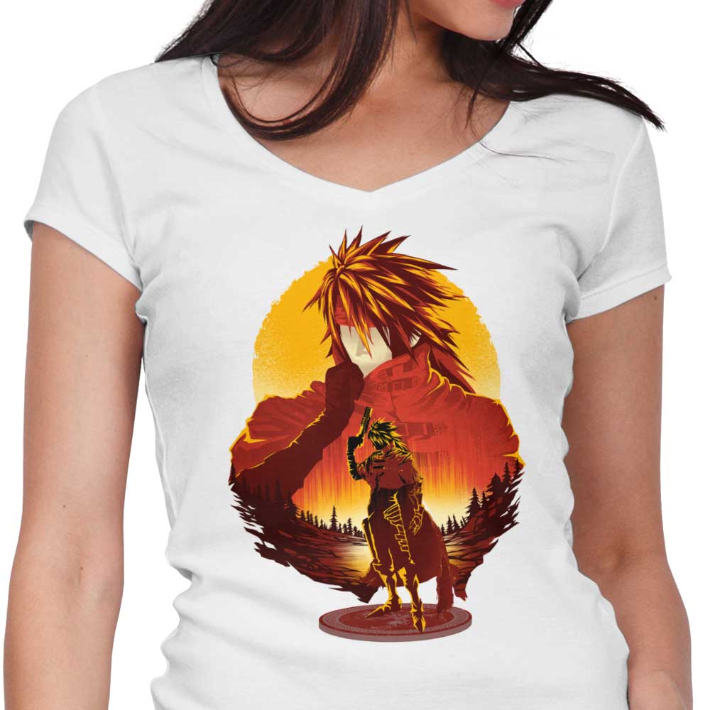 Crimson Sunset - Women's V-Neck
