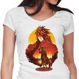 Crimson Sunset - Women's V-Neck