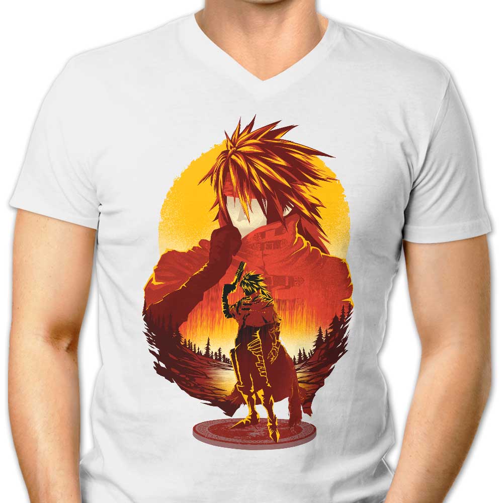 Crimson Sunset - Men's V-Neck