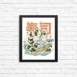 Cucumber Sushi Dragon - Posters & Prints