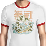 Cucumber Sushi Dragon - Ringer T-Shirt
