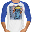 Cunning and Blue - 3/4 Sleeve Raglan T-Shirt