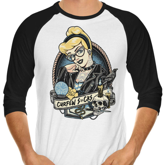 Curfew Sucks - 3/4 Sleeve Raglan T-Shirt
