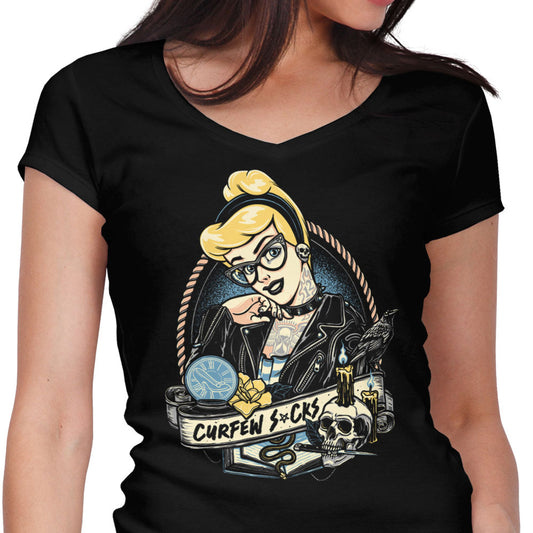Curfew Sucks - Women's V-Neck