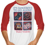 Danger in the Dungeon - 3/4 Sleeve Raglan T-Shirt