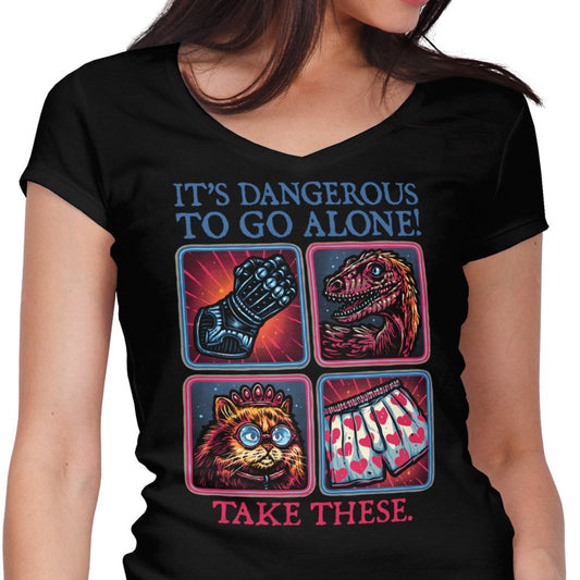 Danger in the Dungeon - Women's V-Neck