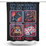 Danger in the Dungeon - Shower Curtain