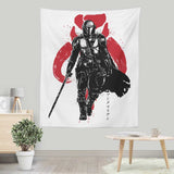 Dark Wielder Sumi-e - Wall Tapestry