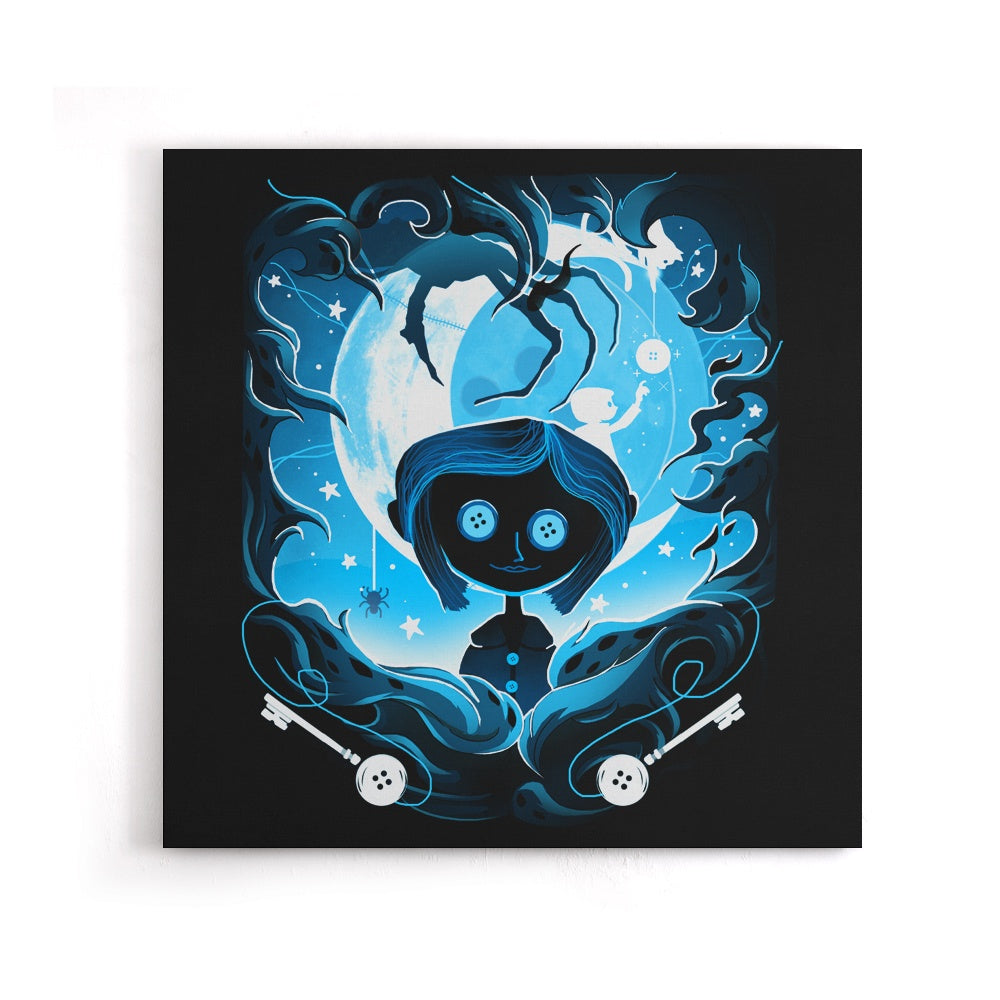 Darkness Button - Canvas Print