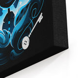 Darkness Button - Canvas Print