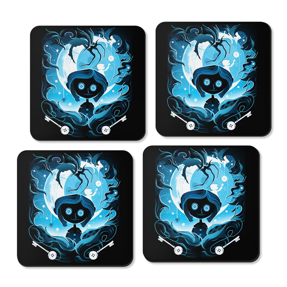 Darkness Button - Coasters