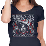Dasher, Dancer and Dixon - Women's V-Neck