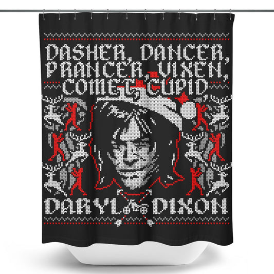 Dasher, Dancer and Dixon - Shower Curtain