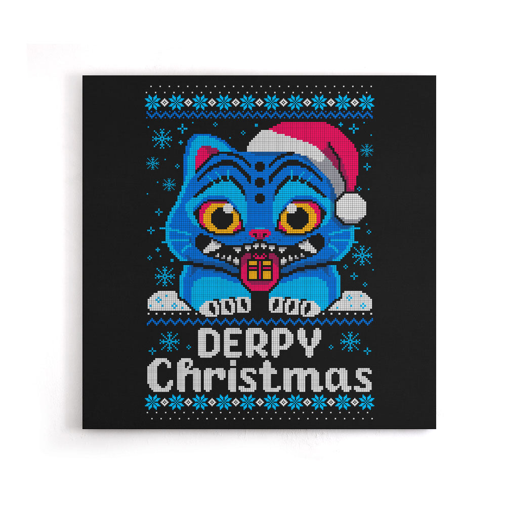 Derpy Christmas Sweater - Canvas Print