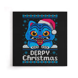 Derpy Christmas Sweater - Canvas Print
