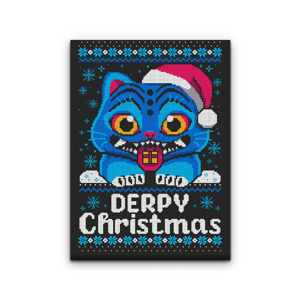 Derpy Christmas Sweater - Canvas Print
