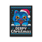 Derpy Christmas Sweater - Canvas Print