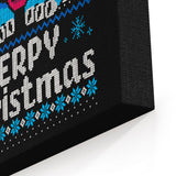 Derpy Christmas Sweater - Canvas Print