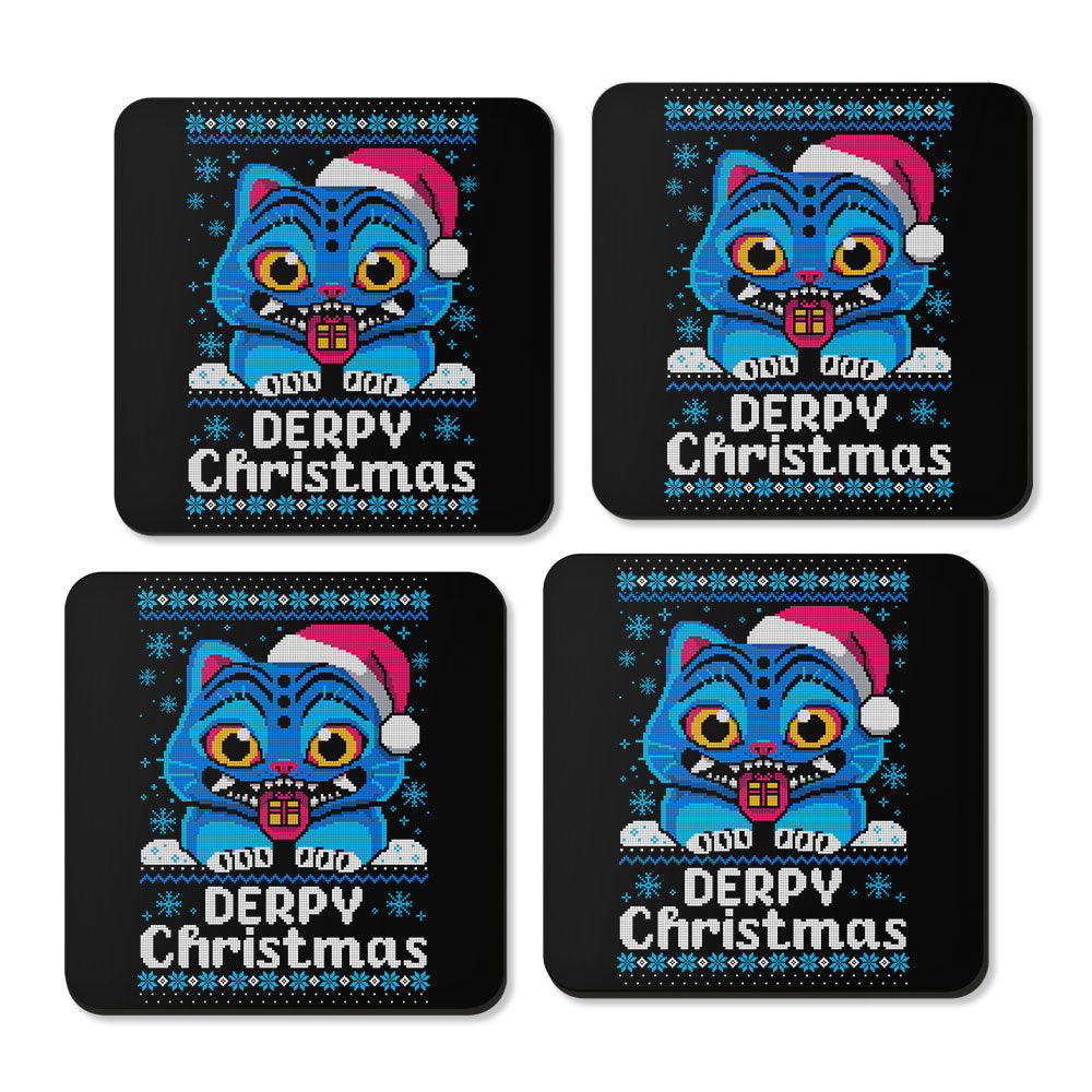 Derpy Christmas Sweater - Coasters