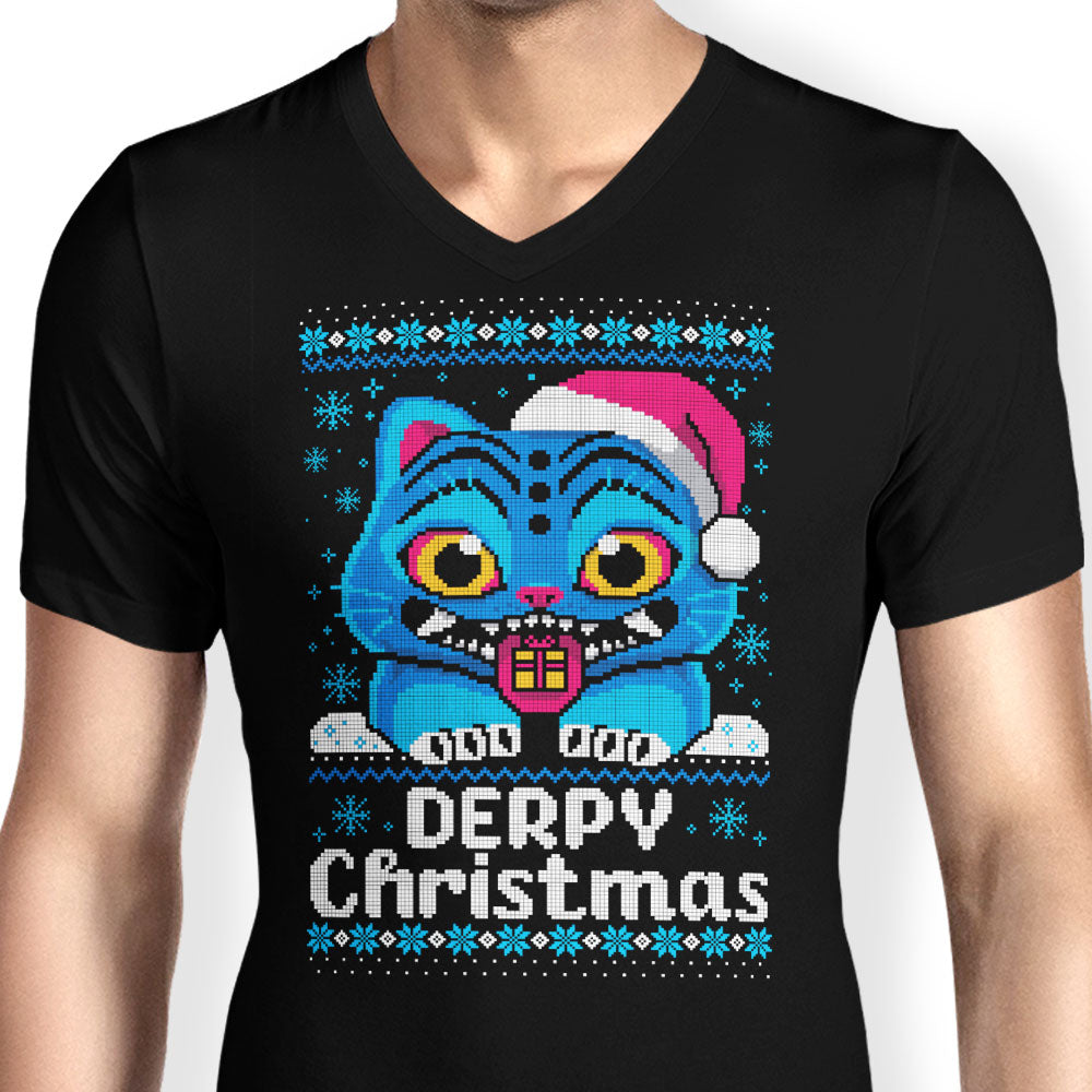 Derpy Christmas Sweater - Men's V-Neck