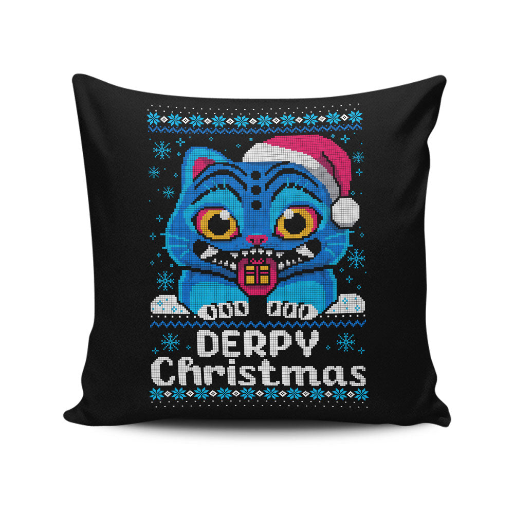 Derpy Christmas Sweater - Throw Pillow