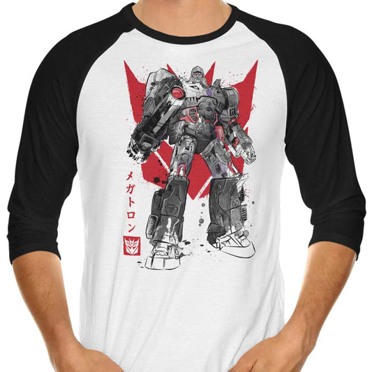 Destruction Sumi-e - 3/4 Sleeve Raglan T-Shirt