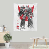 Destruction Sumi-e - Wall Tapestry