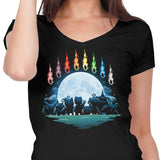 Digital Moon - Women's V-Neck