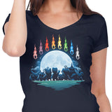 Digital Moon - Women's V-Neck