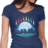 Digital Moon - Women's V-Neck