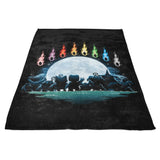 Digital Moon - Fleece Blanket