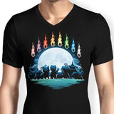 Digital Moon - Men's V-Neck