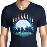 Digital Moon - Men's V-Neck