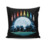Digital Moon - Throw Pillow