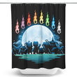 Digital Moon - Shower Curtain