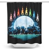Digital Moon - Shower Curtain