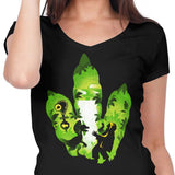 Dilophosaurus Footprint - Women's V-Neck