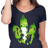 Dilophosaurus Footprint - Women's V-Neck