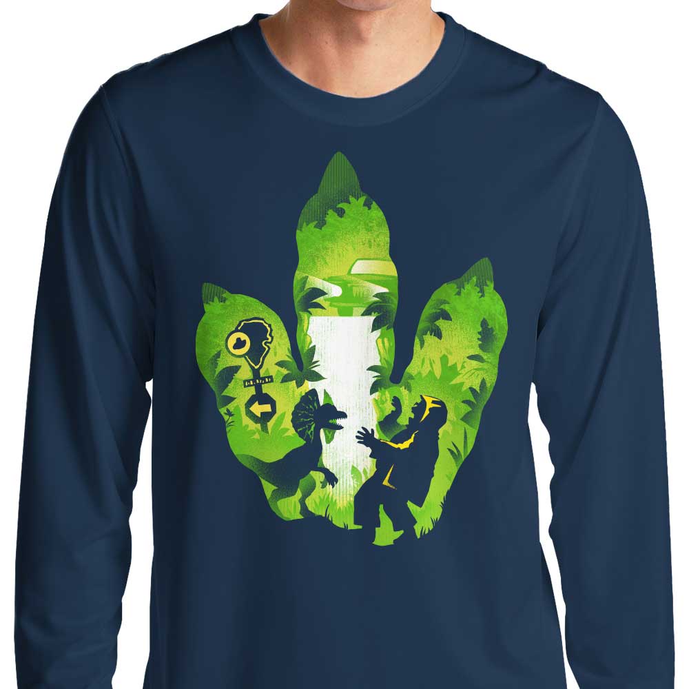 Dilophosaurus Footprint - Long Sleeve T-Shirt
