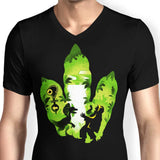 Dilophosaurus Footprint - Men's V-Neck