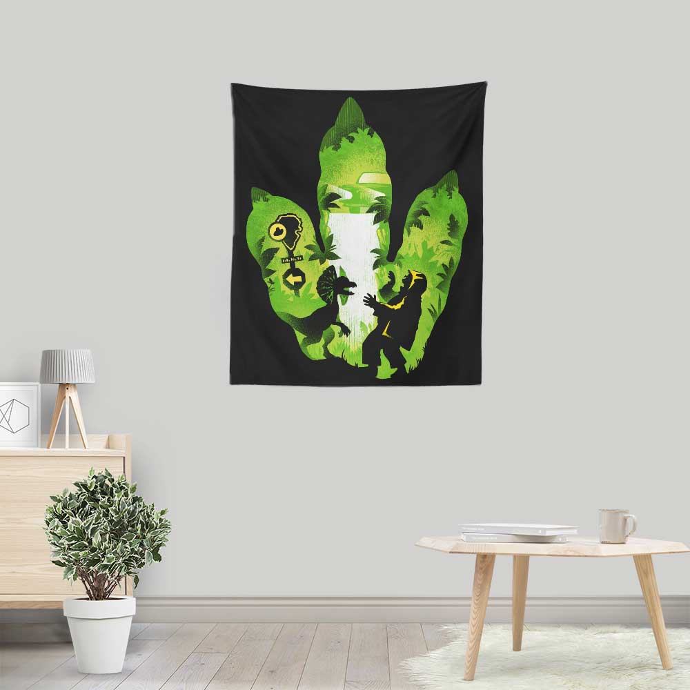 Dilophosaurus Footprint - Wall Tapestry