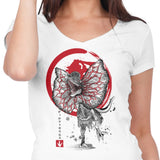 Dilophosaurus Sumi-e - Women's V-Neck