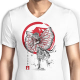 Dilophosaurus Sumi-e - Men's V-Neck